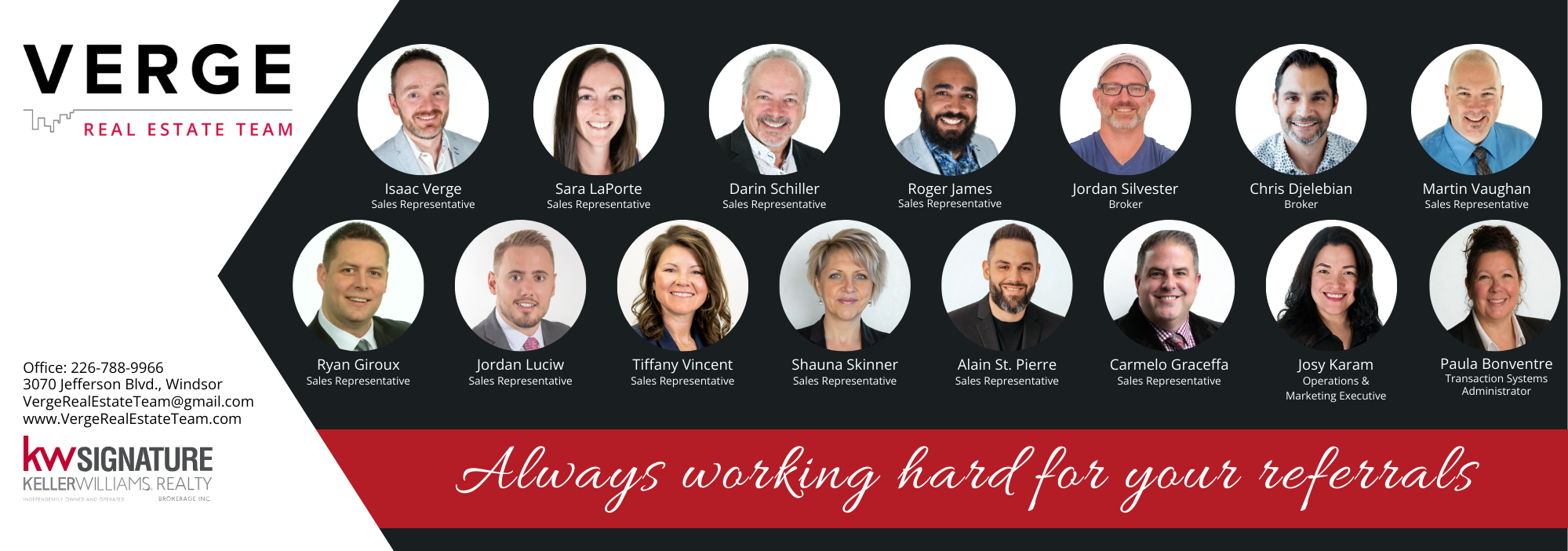 Signature Team Photo with Frames - Black